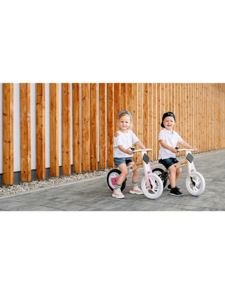 BN-LOE-WILLY_BUBBLEGUM,Lionelo - Bicicleta fara pedale Willy Bubblegum, Cu tablita de scris, Cu roti din spuma EVA 12”, Alb/Roz