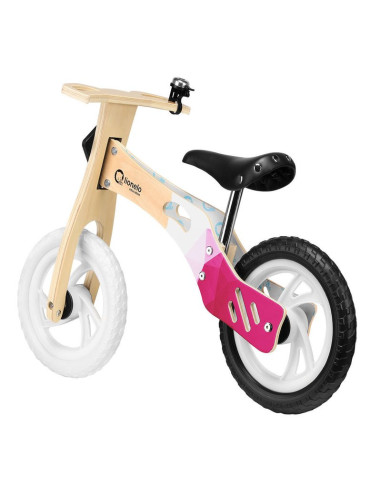 BN-LOE-WILLY_BUBBLEGUM,Lionelo - Bicicleta fara pedale Willy Bubblegum, Cu tablita de scris, Cu roti din spuma EVA 12”, Alb/Roz