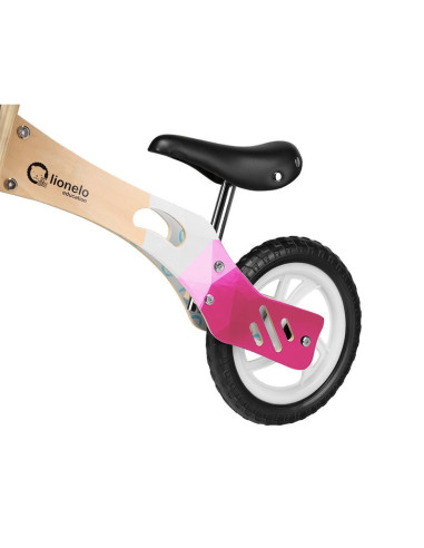 BN-LOE-WILLY_BUBBLEGUM,Lionelo - Bicicleta fara pedale Willy Bubblegum, Cu tablita de scris, Cu roti din spuma EVA 12”, Alb/Roz