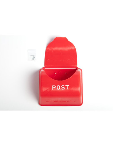 BN-R312.00.09,Cutie postala, Dice, Pentru spatii de joaca, Din plastic, 25x22.6x14 cm, Rosu