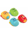 BN-DD_43310,Set 4 jucarii de baie, Dumel Discovery, Animal Buckets, Cu gauri, 12 luni+, Multicolor