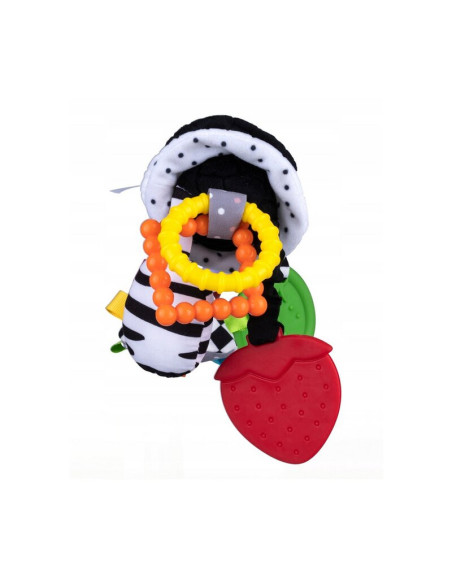 BN-80361,Jucarie zornaitoare, Balibazoo, Twister Toy, Cu jucarii de dentitie, Cu materiale si texturi diferite, 0 luni+, Multico