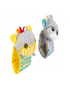 BN-82061,Set jucarii zornaitoare, Balibazoo, Animale, 2 bratari, Inchidere cu velcro, Stimuleaza dezvoltarea senzoriala si tacti 2