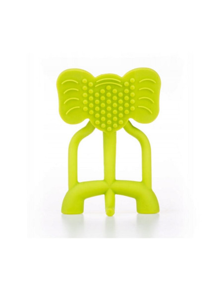 BN-GG_21309,Jucarie de dentitie, Giligums, Elefant, Pentru masajul gingiilor, Din silicon Fara BPA, 3 luni+, Verde