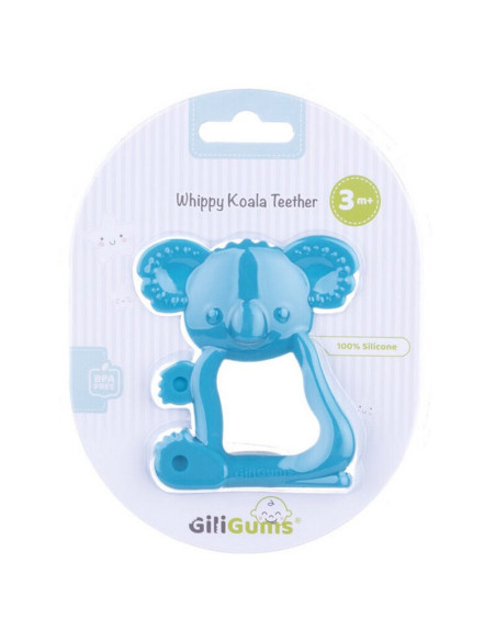 BN-GG_31315,Jucarie de dentitie, Giligums, Koala, Pentru masajul gingiilor, Din silicon Fara BPA, 3 luni+, Turcoaz