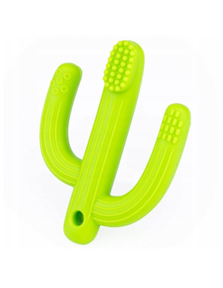BN-GG_45483,Jucarie de dentitie, Giligums, Cactus, Pentru masajul gingiilor, Din silicon Fara BPA, 3 luni+, Verde