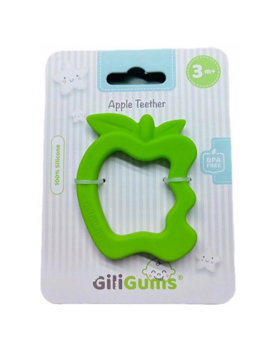 BN-GG_45568,Inel de dentitie, Giligums, Mar, Pentru masajul gingiilor, Din silicon, Fara BPA, 3 luni+, Verde