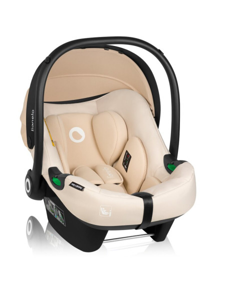 BN-LO-ASTRID_I-SIZE_BEIGE,Scoica auto, Lionelo, i-Size Astrid, 0-13 Kg, 40-87 cm, Cu maner si capotina reglabile, Cu protectie l