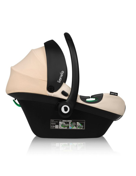 BN-LO-ASTRID_I-SIZE_BEIGE,Scoica auto, Lionelo, i-Size Astrid, 0-13 Kg, 40-87 cm, Cu maner si capotina reglabile, Cu protectie l