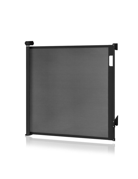 BN-LO-THEA_BLACK_ONYX,Poarta de siguranta, Lionelo, Thea, Cu suruburi, Textila, Retractabila, Mecanism dublu de blocare, Montaj 