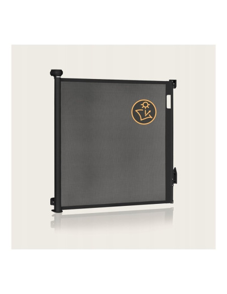 BN-LO-THEA_BLACK_ONYX,Poarta de siguranta, Lionelo, Thea, Cu suruburi, Textila, Retractabila, Mecanism dublu de blocare, Montaj 