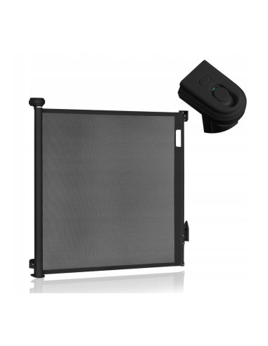 BN-LO-THEA_BLACK_ONYX,Poarta de siguranta, Lionelo, Thea, Cu suruburi, Textila, Retractabila, Mecanism dublu de blocare, Montaj 