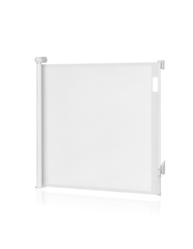 BN-LO-THEA_WHITE_NATURAL,Poarta de siguranta, Lionelo, Thea, Textila, Ofera vizibilitate, Retractabila, Mecanism dublu de blocar
