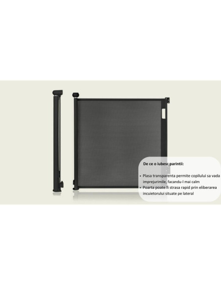 BN-LO-THEA_WHITE_NATURAL,Poarta de siguranta, Lionelo, Thea, Textila, Ofera vizibilitate, Retractabila, Mecanism dublu de blocar