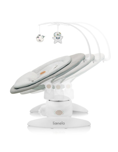 BN-LO-MELL_BEIGE_SAND,Balansoar, Lionelo, Mell, 2 in 1, Rotire 360 grade, Electric, Cu 3 moduri de leganare, Cu 5 trepte de vite