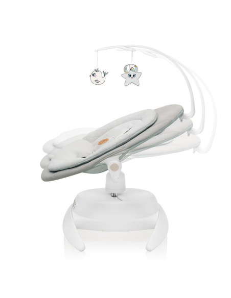 BN-LO-MELL_BEIGE_SAND,Balansoar, Lionelo, Mell, 2 in 1, Rotire 360 grade, Electric, Cu 3 moduri de leganare, Cu 5 trepte de vite