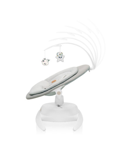 BN-LO-MELL_BEIGE_SAND,Balansoar, Lionelo, Mell, 2 in 1, Rotire 360 grade, Electric, Cu 3 moduri de leganare, Cu 5 trepte de vite