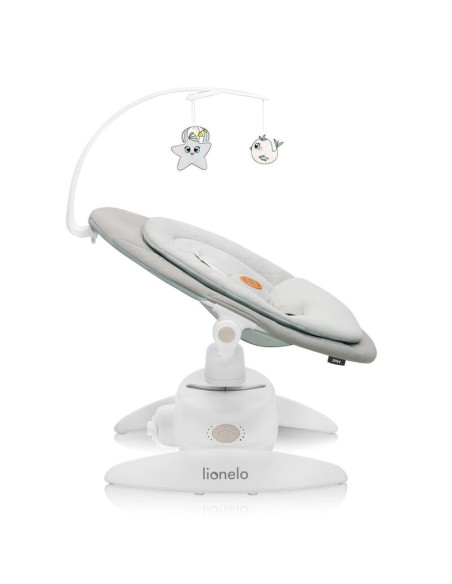 BN-LO-MELL_BEIGE_SAND,Balansoar, Lionelo, Mell, 2 in 1, Rotire 360 grade, Electric, Cu 3 moduri de leganare, Cu 5 trepte de vite