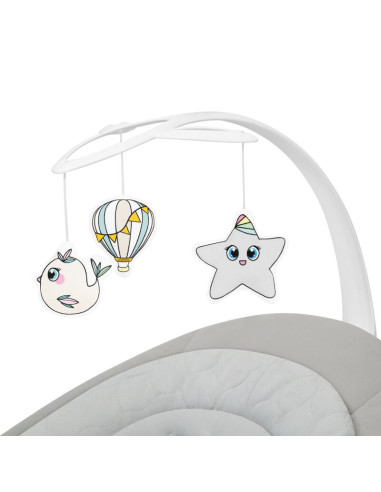 BN-LO-MELL_BEIGE_SAND,Balansoar, Lionelo, Mell, 2 in 1, Rotire 360 grade, Electric, Cu 3 moduri de leganare, Cu 5 trepte de vite