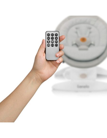 BN-LO-MELL_BEIGE_SAND,Balansoar, Lionelo, Mell, 2 in 1, Rotire 360 grade, Electric, Cu 3 moduri de leganare, Cu 5 trepte de vite