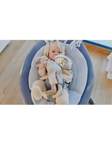 BN-LO-MELL_BEIGE_SAND,Balansoar, Lionelo, Mell, 2 in 1, Rotire 360 grade, Electric, Cu 3 moduri de leganare, Cu 5 trepte de vite