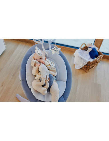 BN-LO-MELL_BEIGE_SAND,Balansoar, Lionelo, Mell, 2 in 1, Rotire 360 grade, Electric, Cu 3 moduri de leganare, Cu 5 trepte de vite