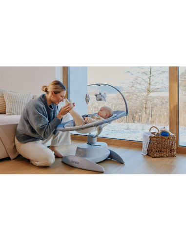 BN-LO-MELL_BEIGE_SAND,Balansoar, Lionelo, Mell, 2 in 1, Rotire 360 grade, Electric, Cu 3 moduri de leganare, Cu 5 trepte de vite