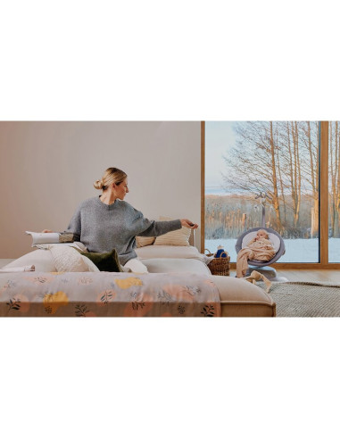 BN-LO-MELL_BEIGE_SAND,Balansoar, Lionelo, Mell, 2 in 1, Rotire 360 grade, Electric, Cu 3 moduri de leganare, Cu 5 trepte de vite