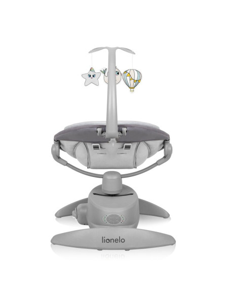 BN-LO-MELL_GREY_STONE,Balansoar, Lionelo, Mell, 2 in 1, Rotire 360 grade, Electric, Cu 3 moduri de leganare, Cu 5 trepte de vite