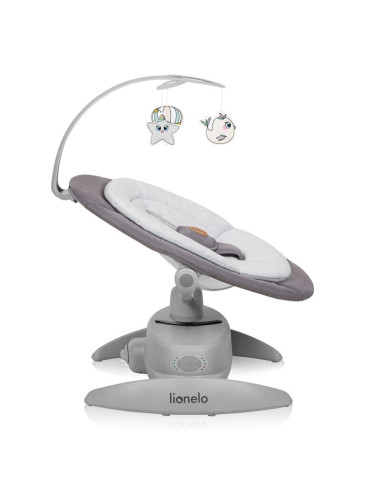 BN-LO-MELL_GREY_STONE,Balansoar, Lionelo, Mell, 2 in 1, Rotire 360 grade, Electric, Cu 3 moduri de leganare, Cu 5 trepte de vite