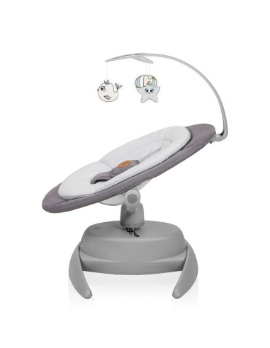 BN-LO-MELL_GREY_STONE,Balansoar, Lionelo, Mell, 2 in 1, Rotire 360 grade, Electric, Cu 3 moduri de leganare, Cu 5 trepte de vite