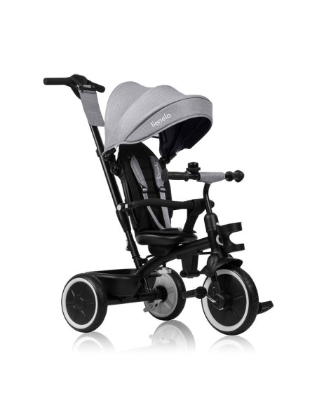 BN-LO-BERRY_GREY_STONE,Tricicleta copii, Lionelo, Berry, 2 in 1, Multifunctionala, Suport picioare, Control al directiei, Scaun 