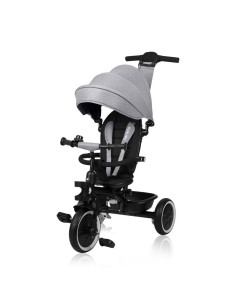BN-LO-BERRY_GREY_STONE,Tricicleta copii, Lionelo, Berry, 2 in 1, Multifunctionala, Suport picioare, Control al directiei, Scaun  2