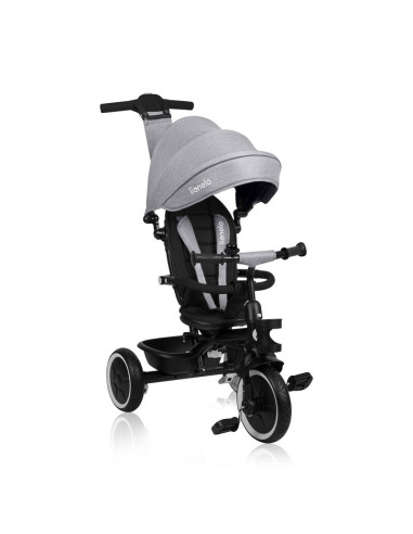 BN-LO-BERRY_GREY_STONE,Tricicleta copii, Lionelo, Berry, 2 in 1, Multifunctionala, Suport picioare, Control al directiei, Scaun 