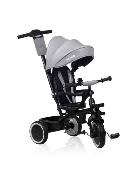 BN-LO-BERRY_GREY_STONE,Tricicleta copii, Lionelo, Berry, 2 in 1, Multifunctionala, Suport picioare, Control al directiei, Scaun 