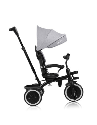 BN-LO-BERRY_GREY_STONE,Tricicleta copii, Lionelo, Berry, 2 in 1, Multifunctionala, Suport picioare, Control al directiei, Scaun 