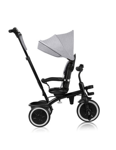 BN-LO-BERRY_GREY_STONE,Tricicleta copii, Lionelo, Berry, 2 in 1, Multifunctionala, Suport picioare, Control al directiei, Scaun 