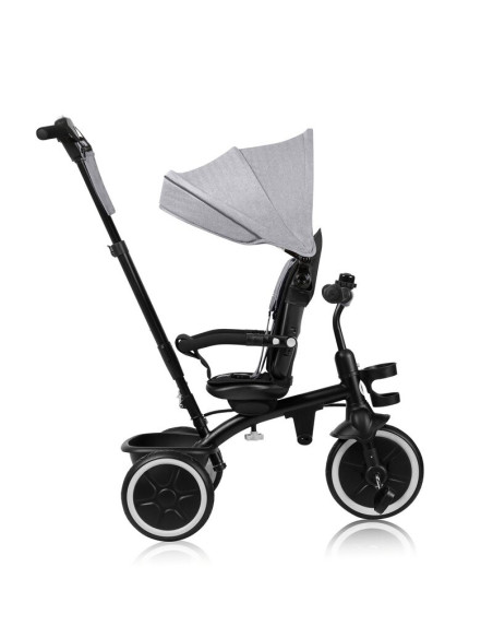 BN-LO-BERRY_GREY_STONE,Tricicleta copii, Lionelo, Berry, 2 in 1, Multifunctionala, Suport picioare, Control al directiei, Scaun 