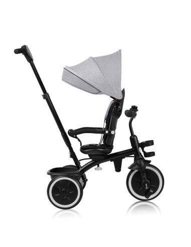 BN-LO-BERRY_GREY_STONE,Tricicleta copii, Lionelo, Berry, 2 in 1, Multifunctionala, Suport picioare, Control al directiei, Scaun 