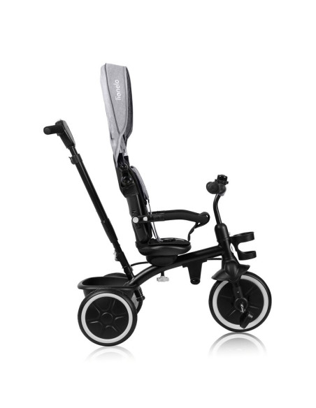 BN-LO-BERRY_GREY_STONE,Tricicleta copii, Lionelo, Berry, 2 in 1, Multifunctionala, Suport picioare, Control al directiei, Scaun 