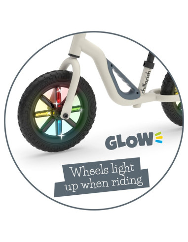 BN-CPCH02BEI,Bicicleta de echilibru, Chillafish, Charlie Glow, Usoara, Cu ghidon si sa reglabile, Cu spite luminoase, Greutate 2