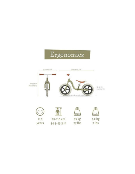 BN-CPCH05OLI,Bicicleta de echilibru, Chillafish, Charlie Lux, Usoara, Cu ghidon si sa reglabile, Greutate 3.2 kg, Cu roti din sp