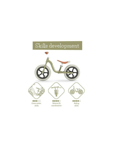 BN-CPCH05OLI,Bicicleta de echilibru, Chillafish, Charlie Lux, Usoara, Cu ghidon si sa reglabile, Greutate 3.2 kg, Cu roti din sp