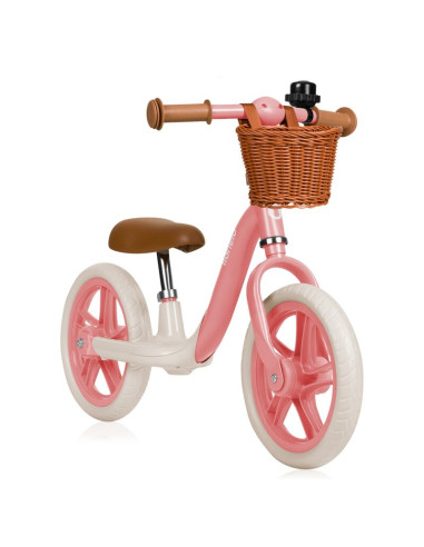 BN-LO-ALEX_PLUS_PINK_ROSE,Bicicleta fara pedale, Lionelo, Alex Plus, Usoara, Cu ghidon si sa reglabile, Include cos depozitare s
