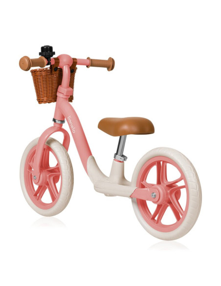 BN-LO-ALEX_PLUS_PINK_ROSE,Bicicleta fara pedale, Lionelo, Alex Plus, Usoara, Cu ghidon si sa reglabile, Include cos depozitare s