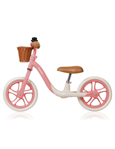 BN-LO-ALEX_PLUS_PINK_ROSE,Bicicleta fara pedale, Lionelo, Alex Plus, Usoara, Cu ghidon si sa reglabile, Include cos depozitare s