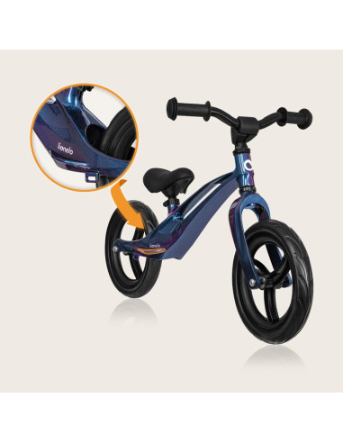 BN-LO-BART_BLUE_VIOLET,Bicicleta fara pedale, Lionelo, Bart, Usoara, Cu cadru din magneziu, Cu ghidon si sa reglabile, Greutate 