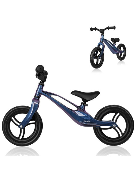 BN-LO-BART_BLUE_VIOLET,Bicicleta fara pedale, Lionelo, Bart, Usoara, Cu cadru din magneziu, Cu ghidon si sa reglabile, Greutate 
