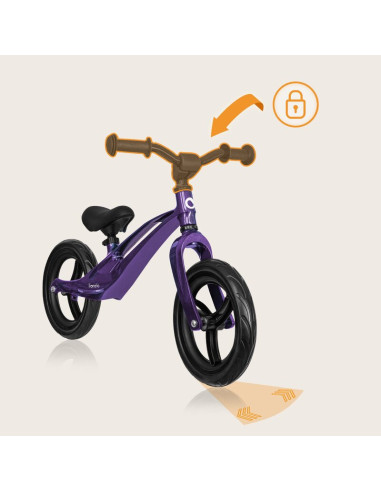 BN-LO-BART_PURPLE_AMETHYST,Bicicleta fara pedale, Lionelo, Bart, Usoara, Cu cadru din magneziu, Cu ghidon si sa reglabile, Greut