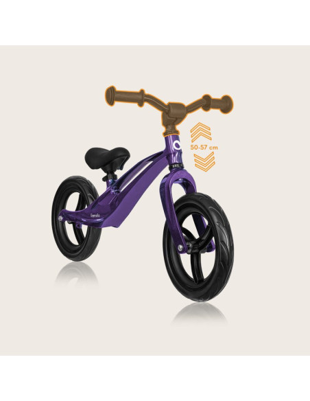 BN-LO-BART_PURPLE_AMETHYST,Bicicleta fara pedale, Lionelo, Bart, Usoara, Cu cadru din magneziu, Cu ghidon si sa reglabile, Greut